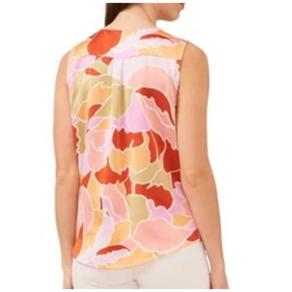 New ~ HALOGEN ~  Canyon Sunset Pattern Surplice Sleeveless Top Plus Size 2X - Picture 3 of 8